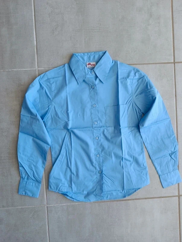 Herenoverhemd lichtblauw met lange mouwen S – Workwear – katoen polyester – photo 3